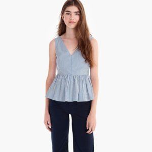 J.Crew Always Stripes Peplum Tank Top Size 4